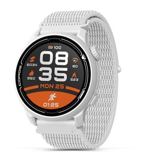 Coros PACE 2 Premium GPS Laikrodis, Baltas su nailoniniu dirželiu