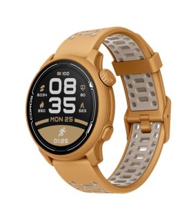 Coros PACE 2 Premium GPS Laikrodis, Auksinės spalvos su nailoniniu dirželiu